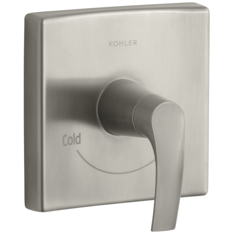 Symbol Valve Trim with Lever Handle for Thermostatic Valve, Requires Valve, Nickel brossé éclatant