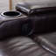 Fauteuil inclinable en similicuir de 36,22 po de large avec dessus USB et porte-gobelets et rangement pour accoudoirs-462851031