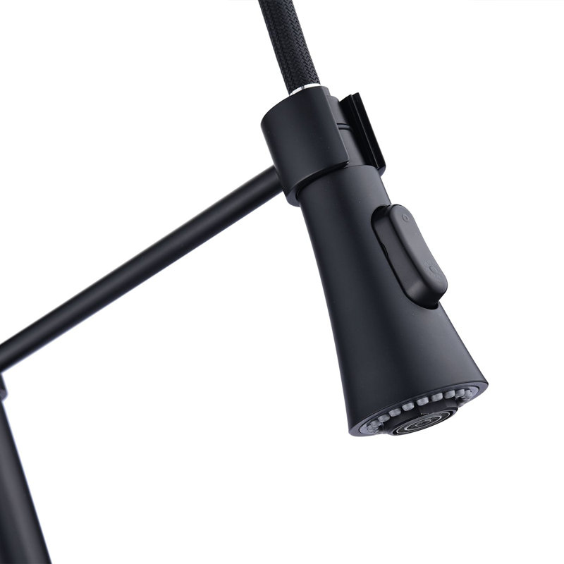 INLE Pull Down Kitchen Faucet, Matte Black