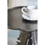 Table d'appoint argentée en aluminium antique