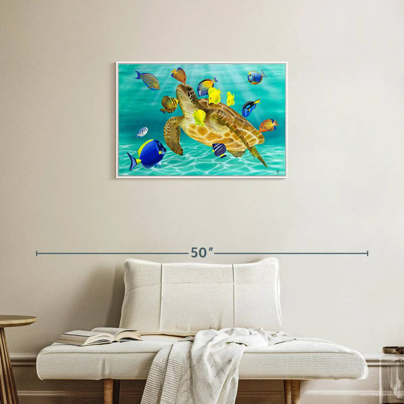 Kiss Kiss, Cadre flottant blanc, 31 po x 21 po