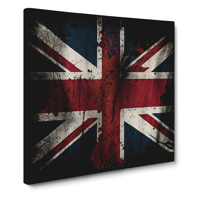 Union Jack Digital Art - Wrapped Canvas - Framed Print