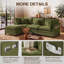 Canapé modulaire en chenille en L de 105 po de largeur avec repose-pieds, support de coussin double couche, canapé rembourré moderne pour le salon-1679496546