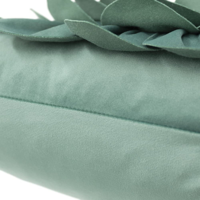 Appliqued Velvet Pillow Cover, Green