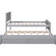 Lit plateforme simple avec lit gigogne et tiroir, fabrication en pin gris et robuste, crée une pièce de rangement fonctionnelle pour la chambre à coucher, maximise le potentiel-1331473051