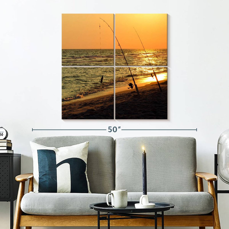Senne American Sunset Fishing, H 32 po x l 32 po