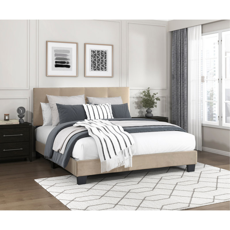 Mobilier de chambre à coucher 1pc, Marron clair, Lit double