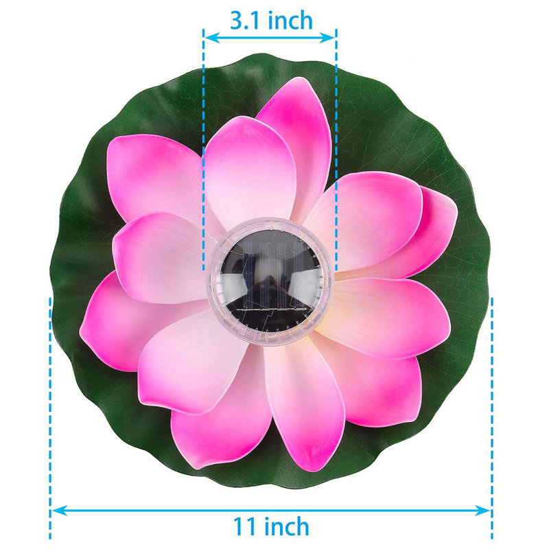 Lumières flottantes à énergie solaire pour piscine extérieure, Rose