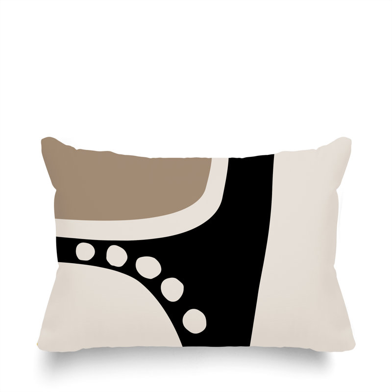 Coussin lombaire réversible intérieur / extérieur Sofi Minimalist, H 14 po x l 20 po, Crème, crème