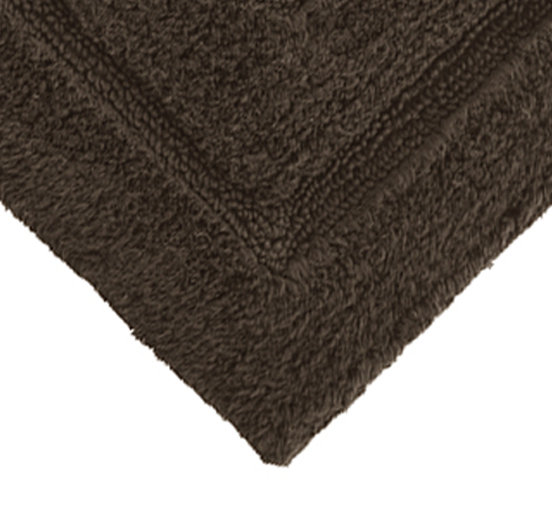 Apolonia Cotton Non-Slip Bath Rug, 20" H x 32" W, Chocolate
