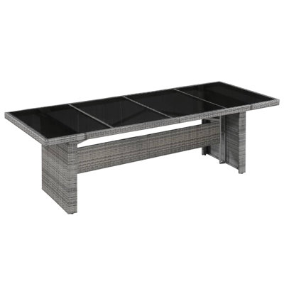 Settle Rectangular Metal Outdoor Dining Table , 240cm cm W 90cm cm D