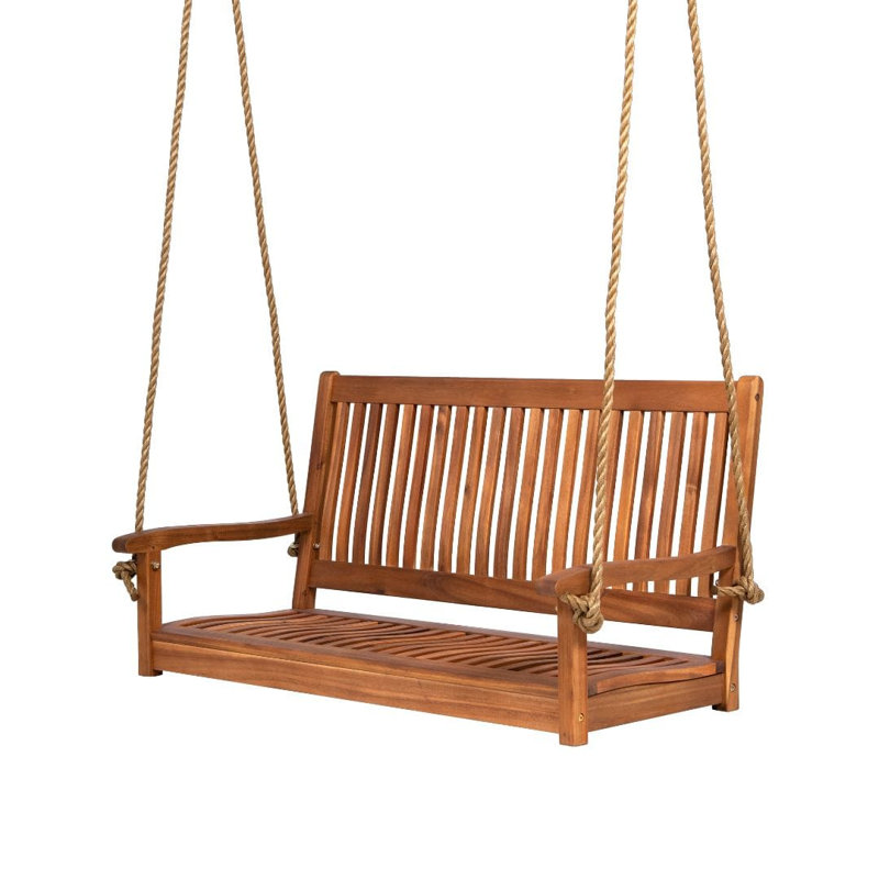  Balancelle en bois d'acacia Hayden, Finition huilée, 50"