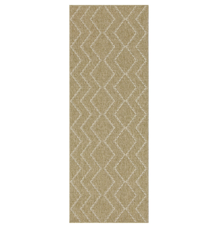 Jute And White Indoor/Outdoor Area Rug (2 Ft. 7 In. X 7 Ft. 3 In.), Runner 2'7" x 7'3"