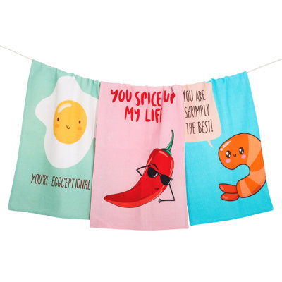 You're Eggceptional Food Pun Kitchen Towel Set