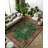 Nouvelle Collection Digital Print Cotton-Polyester Green Oriental Rug-435268656