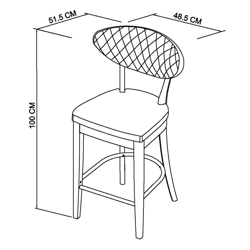 Macintyre Solid Wood Adjustable Height Counter Stool