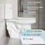 Deux toilettes avec 1,28, 4,8 siphonique, chasse d'eau latérale simple,,, blanc brillant 004, projet d'installation de toilette, siphonique deux, installation sanitaire
