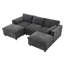 [VIDÉO] Canapé modulaire chenille modulaire de 86,5 po avec poches de rangement-1244163743