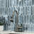 Midnight Tide Spire 10 in. x 13 in. Glossy Glass Mosaic Wall Tile
