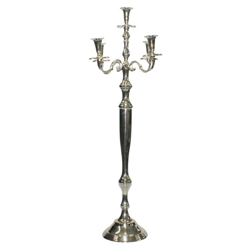 43'' H Stainless Steel Tabletop Candelabra