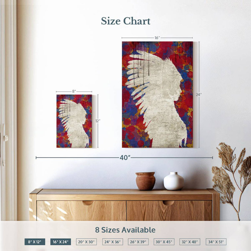 Lelar Abstract Indian, 12" H x 8" W