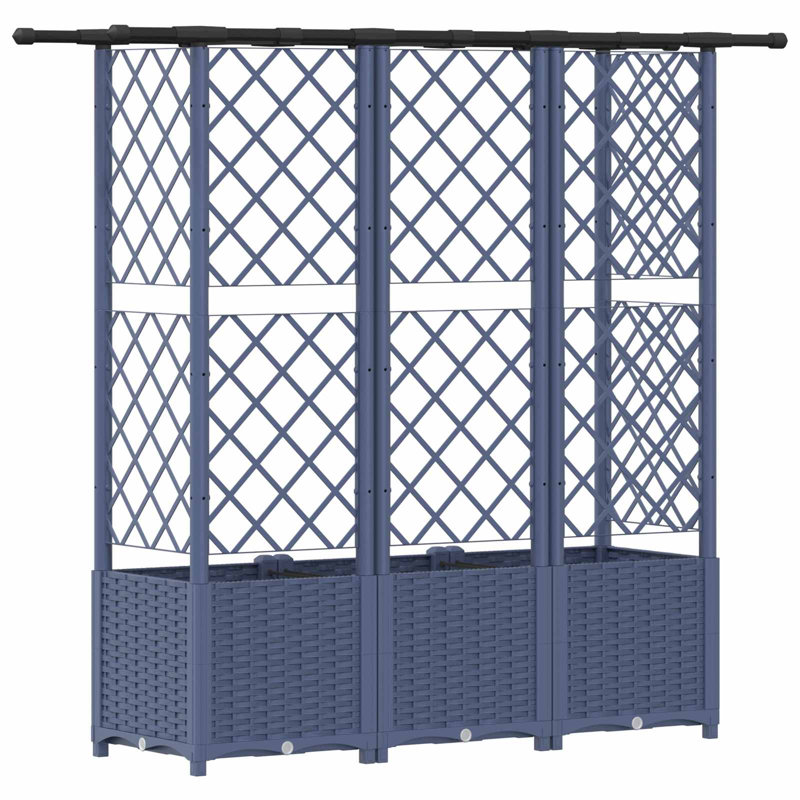 Raised Garden Bed, 138cm H x 163.5cm W x 40cm D, Grey