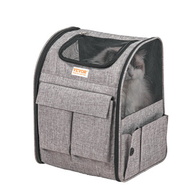 Rolling Pet Carrier Backpack with Removable Wheels for Under 18LBS, Large Soft Sided Wheeled Dog Carrier Cat Travel Carrier Airline Approved for Small Dogs and Medium Cats with Upgraded Wheels