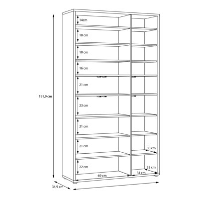 Sabih 26 Pair Shoe Storage Cabinet
