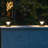 Luxor Black 4x4 and 5x5 Solar LED Deck Post Cap Light with Warm White and Hi/Lo Mode for Backyard and Wood Fence(2-Pack)-97681075
