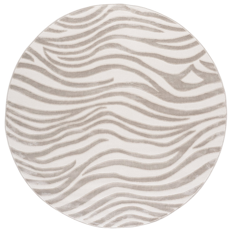 Saylor 130 Performance Abstract Rug, Round 6'3"