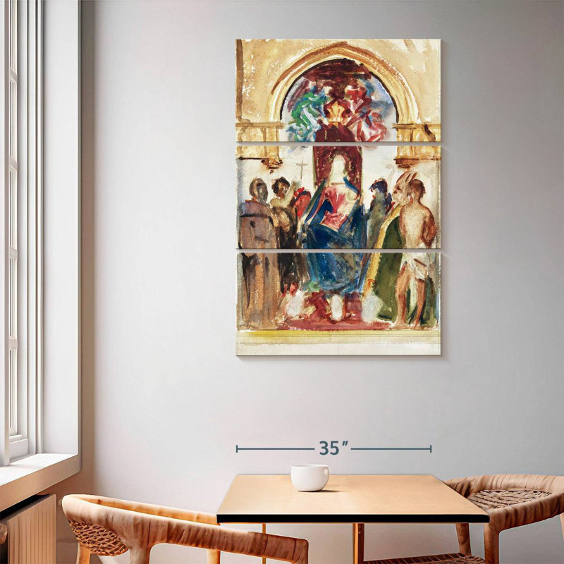 Adella, Madone et enfant et saints, 1895 à 1915, H 65 po x l 42 po