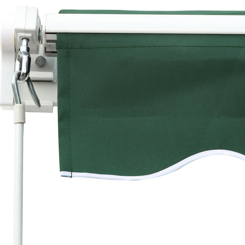 Auvent rétractable pour terrasse 8 'x 7' - Pare-soleil manuel pour porte. À partir de et chaleur. Fabrication. Garde-fenêtre en tissu. Diminue l'impact de la chaleur. Structure en acier robuste. Compatible avec différentes surfaces