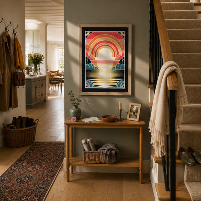 Sunrise Art Deco - Framed Print