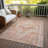 Machine Washable Indoor/Outdoor Xhevrie Terracotta Rug-1752009788