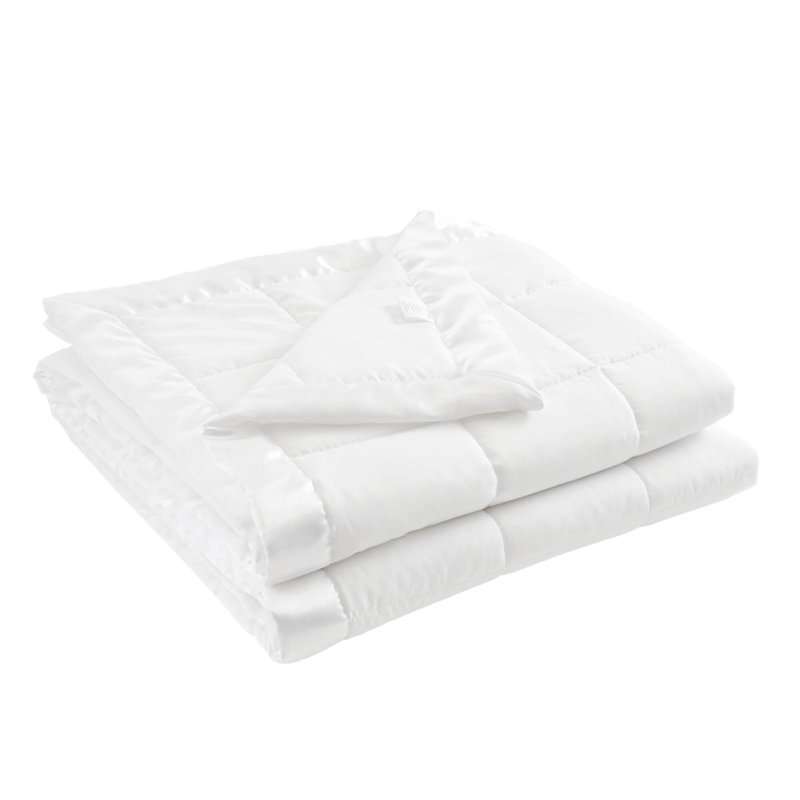 Luxurious Twin Satin-Trimmed Microfiber Down Alternative Blanket