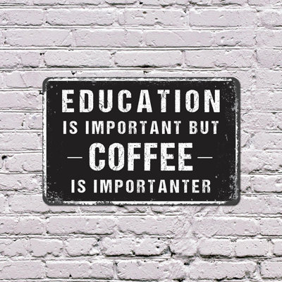 Plaque en plastique 10 po x 14 po Coffee Lover