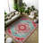 Gulustan Blue Red Oriental Machine Printed Cotton Polyester Area Rug-1189106906
