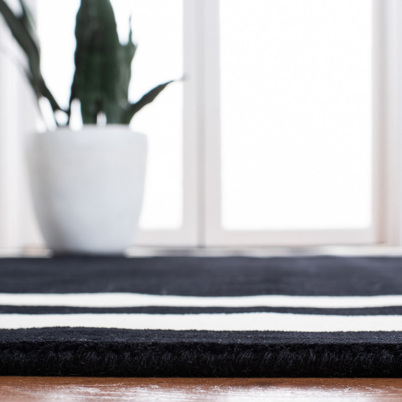 Ralph Lauren Fitzgerald Border Wool Geometric Rug, Rectangle 9' x 12'