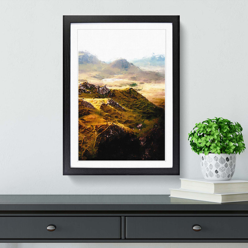 Portree in the Isle of Skye Scotland - Picture Frame Graphic Art Print on MDF, Black, 76cm H x 50cm W x 2cm D
