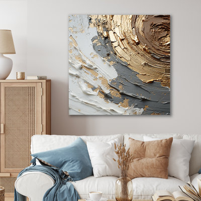 Radiant Revolve Modern Gold Spiral II  Abstract Spirals Wall Art