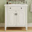 Meuble-lavabo de style rétro de 31 po au fini vieilli, installation facile et grande capacité de rangement-1572320349