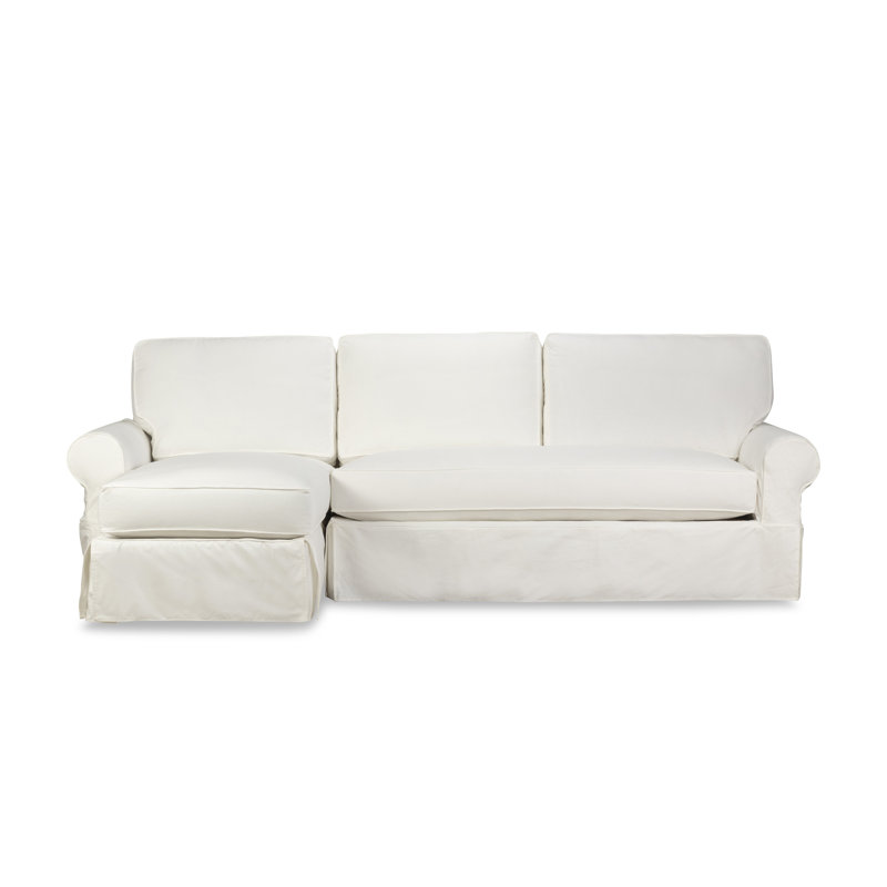 Porter 2 - Piece Slipcovered Sectional, Bayou Spray Canvas, Left Hand Facing