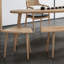 Table de salle à manger Burlywood en bois massif à pieds fins et fuselés de forme irrégulière-289489867