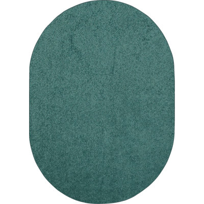 Tapis de couleur unie Ambiant Galaxy Way bleu sarcelle