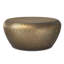 Preston 36"W Modern Round Metal Coffee Table With Hand-Hammered Texture