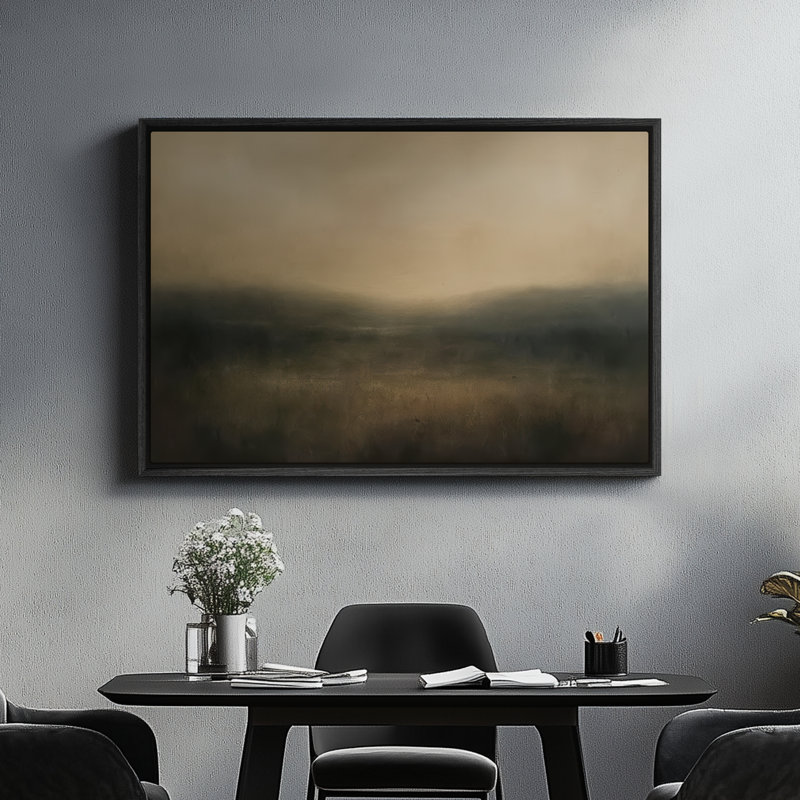 Art mural encadré sur toile, impressions murales abstraites rétro 24 "x 36", H 24 po x l 36 po, Noir