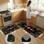 Ensemble de 2 tapis de cuisine anti-fatigue, coussins imperméables et antidérapants à motif floral Moon Garden