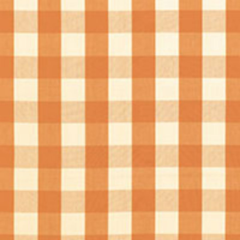 Camden Cotton Check Fabric, Orange