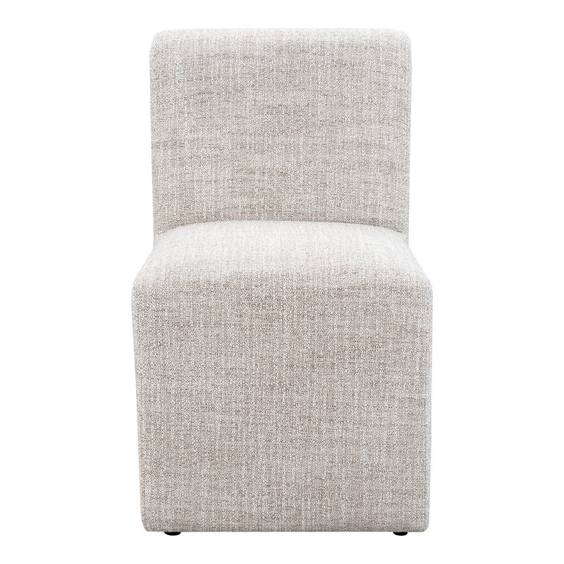 Chaise rembourrée avec roulettes Veda, Brun