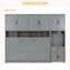 Lit escamotable simple avec placard, tiroirs et bureau-72891515